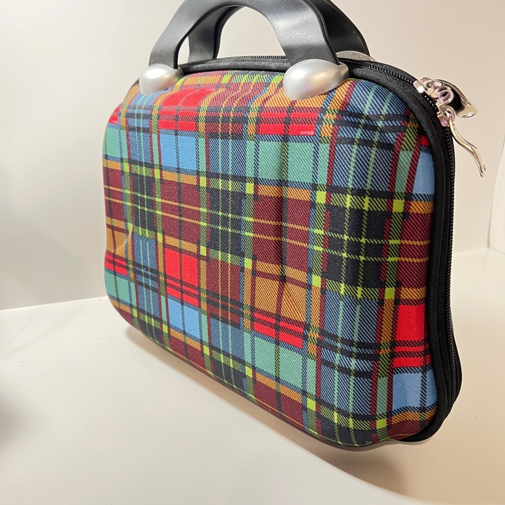 Sydney Love Plaid Cosmetic Bag - Red, Blue, Green, Black